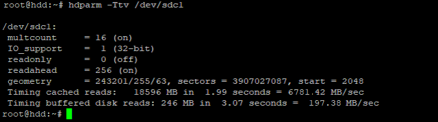 HDD VPS Benchmark result