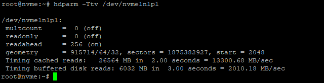 NVMe SSD VPS Benchmark result