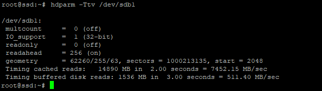 Standard SSD VPS Benchmark result